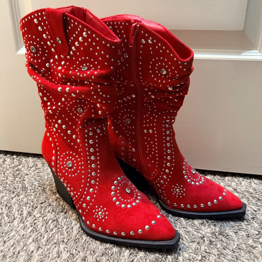 Very G Red Cowgirl Boot